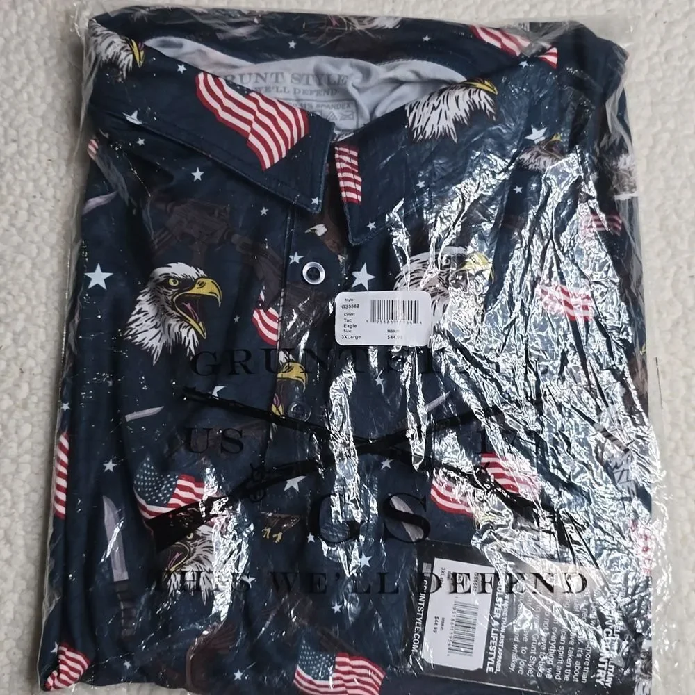 Grunt Style Tactical Eagle Polo Shirt – Men's 3XL – NWT - Picture 3 of 6